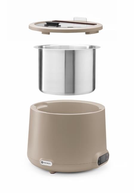 Kociołek do zupy HENDI UNIQ, HENDI, 8L, Taupe, 220-240V/500W, ?365x(H)325mm