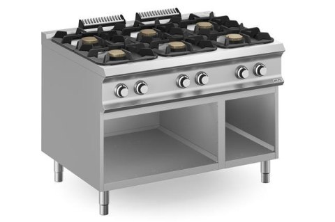 Kuchnia gazowa z nowymi palnikami FLEX BURNERS o mocy 7 kW i 11 kW, na podstawie z trzech stron zamkniętej - kod FB912AXXL Kuchnia gazowa z nowymi palnikami FLEX BURNERS o mocy 7 kW i 11 kW, na podstawie z trzech stron zamkniętej - kod FB912AXXL