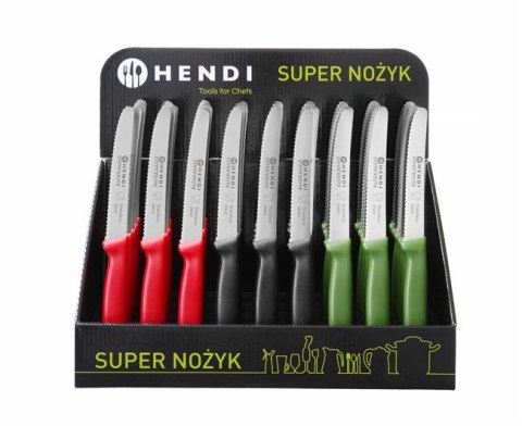 Nóż uniwersalny HENDI ząbkowany Display na noże 45 szt. (842089, 842096, 842129) Nóż uniwersalny HENDI ząbkowany Display na noże 45 szt. (842089, 842096, 842129)