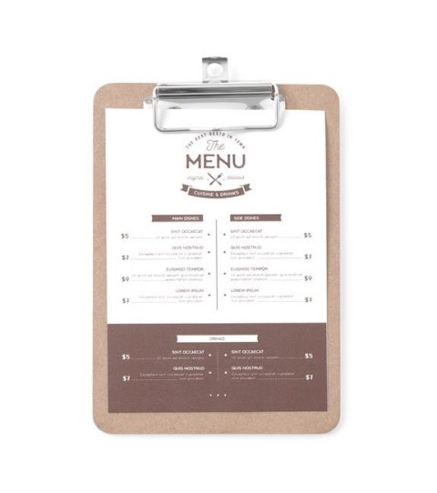 Podkładka pod kartę menu 125x180 Podkładka pod kartę menu 125x180