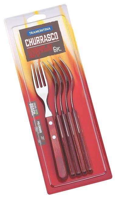 Zestaw widelców do steków "GAUCHO", blister, 6szt., linia Churrasco, czerwony Zestaw widelców do steków "GAUCHO", blister, 6szt., linia Churrasco, czerwony