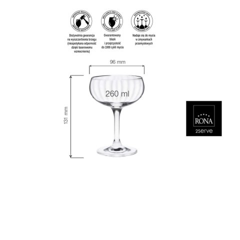 Kieliszek/czarka szampana Classic Cocktails Optic Kieliszek/czarka szampana Classic Cocktails Optic
