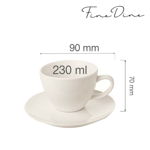 Filiżanka elegancka ze spodkiem Crema 230ml Filiżanka elegancka ze spodkiem Crema 230ml