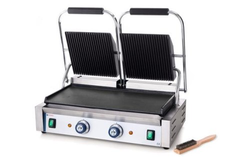 Grill kontaktowy podwójny - ryflowano-gładki Grill kontaktowy podwójny - ryflowano-gładki