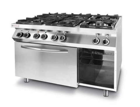 Kuchnia gazowa 6-palnikowa Kitchen Line z konwekcyjnym piekarnikiem elektrycznym GN 1/1 Kuchnia gazowa 6-palnikowa Kitchen Line z konwekcyjnym piekarnikiem elektrycznym GN 1/1
