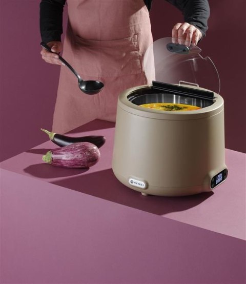 Kociołek do zupy HENDI UNIQ, HENDI, 8L, Taupe, 220-240V/500W, ?365x(H)325mm