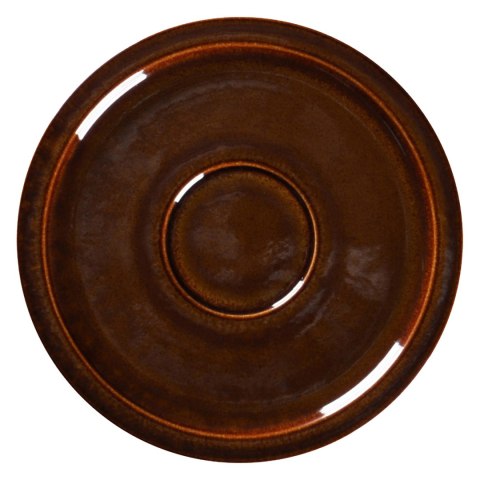 STONE Spodek 16,3 cm bursztynowy STONE Spodek 16,3 cm bursztynowy
