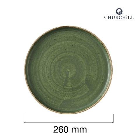 Talerz płytki z rantem Stonecast Sorrel Green, 260mm Churchill Talerz płytki z rantem Stonecast Sorrel Green, 260mm Churchill