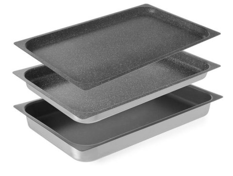 Pojemnik aluminiowy GN 1/1 z powłoką nieprzywierającą taca 20 Pojemnik aluminiowy GN 1/1 z powłoką nieprzywierającą taca 20