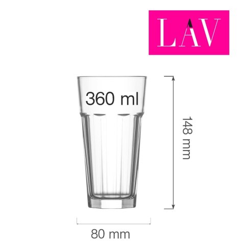 Szklanka wysoka Amsterdam 360 ml, LAV (dawniej LV-ARA270Z) LAV