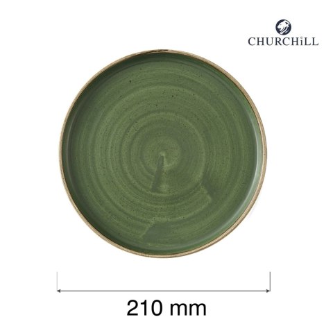 Talerz płytki z rantem Stonecast Sorrel Green, 210mm Churchill Talerz płytki z rantem Stonecast Sorrel Green, 210mm Churchill
