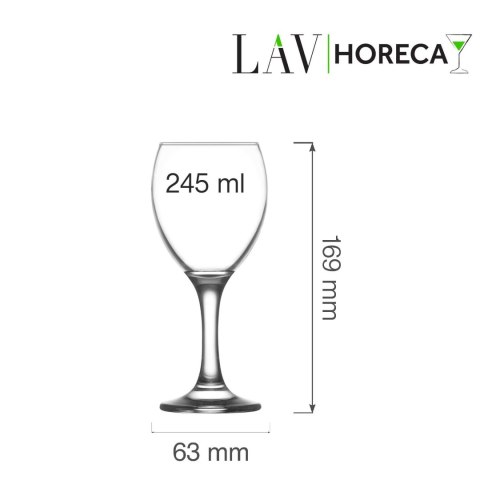 Kieliszek do wina Aspen 245 ml, LAV (dawniej LV-EMP553Z) LAV Kieliszek do wina Aspen 245 ml, LAV (dawniej LV-EMP553Z) LAV