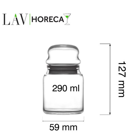 Słoik z pokrywką Phuket 290ml, LAV LAV Słoik z pokrywką Phuket 290ml, LAV LAV