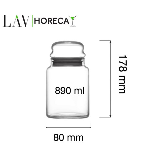 Słoik z pokrywką Phuket 890 ml, LAV LAV Słoik z pokrywką Phuket 890 ml, LAV LAV