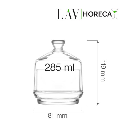 Szklany pojemnik z pokrywką Brighton, 285ml, LAV (dawniej LV-BERRYS1) LAV Szklany pojemnik z pokrywką Brighton, 285ml, LAV (dawniej LV-BERRYS1) LAV