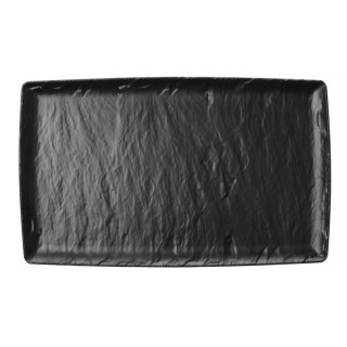 Półmisek z melaminy Rock, czarny, GN 1/3, 176x325mm Fine Dine