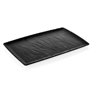Półmisek z melaminy Rock, czarny, GN 1/3, 176x325mm Fine Dine
