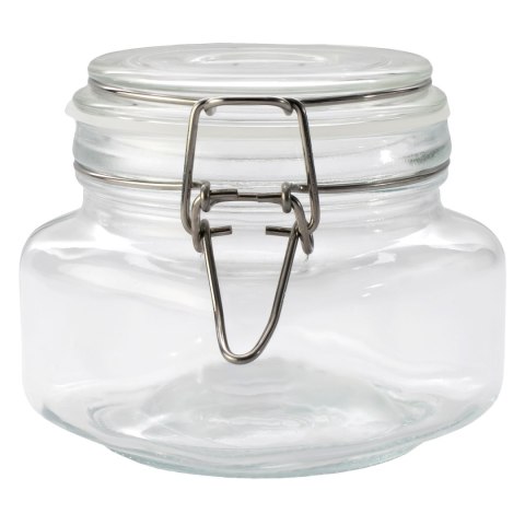 Słoik z klamrą, kwadrat, 500 ml (kpl. 4 szt)