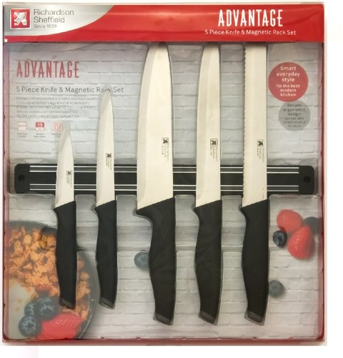 Zestaw noży kuchennych 5 cz. Zlistwą magnetyczną ADVANTAGE Zestaw noży kuchennych 5 cz. Zlistwą magnetyczną ADVANTAGE