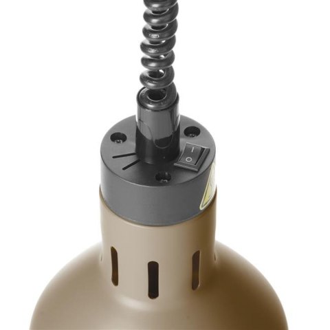 Lampa do podgrzewania potraw wisząca, cylindryczna, HENDI, beżowy, 230V/250W, ?175x(H)250mm Lampa do podgrzewania potraw wisząca, cylindryczna, HENDI, beżowy, 230V/250W, ?175x(H)250mm