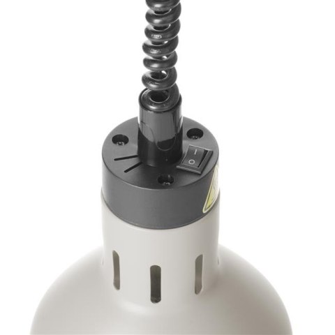 Lampa do podgrzewania potraw wisząca, cylindryczna, HENDI, biały, 230V/250W, ?175x(H)250mm Lampa do podgrzewania potraw wisząca, cylindryczna, HENDI, biały, 230V/250W, ?175x(H)250mm