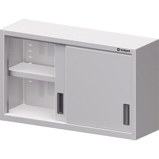 Szafka stalowa wisząca, drzwi suwane, 1200x400x600 mm