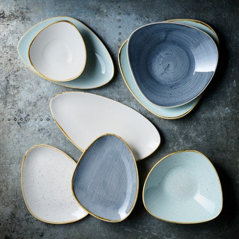 Talerz trójkątny Duck Egg Blue 311mm Talerz trójkątny Duck Egg Blue 311mm
