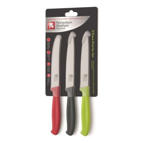 Zestaw 3 noży uniwersalnych różne kolory HOUSEHOLD KNIVES Zestaw 3 noży uniwersalnych różne kolory HOUSEHOLD KNIVES