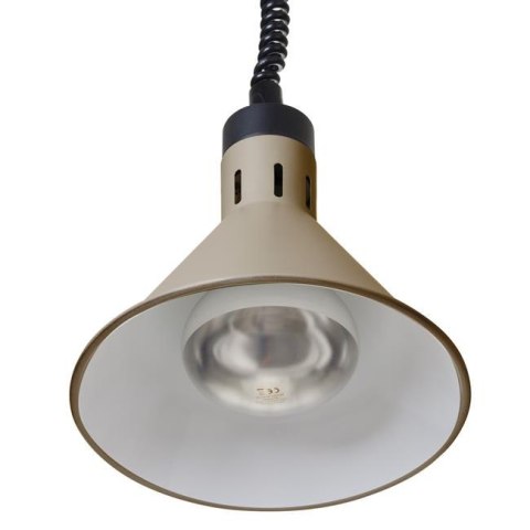 Lampa do podgrzewania potraw wisząca, stożkowa, HENDI, beżowy, 230V/250W, ?275x(H)250mm Lampa do podgrzewania potraw wisząca, stożkowa, HENDI, beżowy, 230V/250W, ?275x(H)250mm