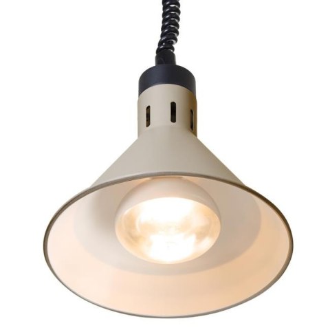 Lampa do podgrzewania potraw wisząca, stożkowa, HENDI, beżowy, 230V/250W, ?275x(H)250mm Lampa do podgrzewania potraw wisząca, stożkowa, HENDI, beżowy, 230V/250W, ?275x(H)250mm