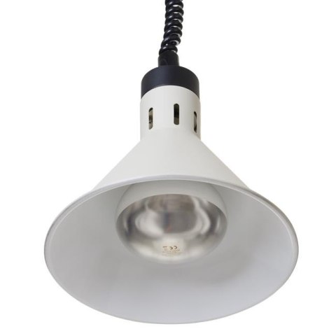 Lampa do podgrzewania potraw wisząca, stożkowa, HENDI, biały, 230V/250W, ?275x(H)250mm Lampa do podgrzewania potraw wisząca, stożkowa, HENDI, biały, 230V/250W, ?275x(H)250mm