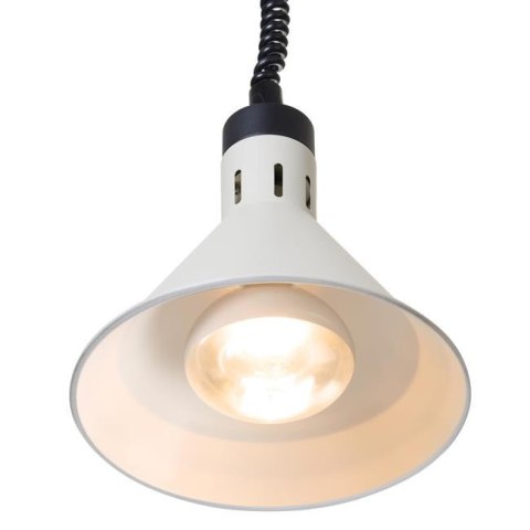 Lampa do podgrzewania potraw wisząca, stożkowa, HENDI, biały, 230V/250W, ?275x(H)250mm Lampa do podgrzewania potraw wisząca, stożkowa, HENDI, biały, 230V/250W, ?275x(H)250mm