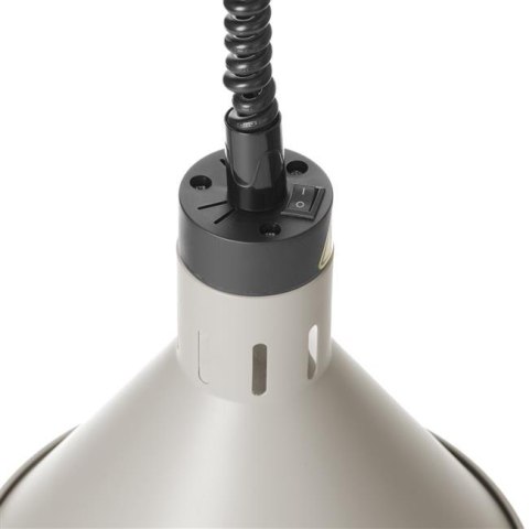 Lampa do podgrzewania potraw wisząca, stożkowa, HENDI, biały, 230V/250W, ?275x(H)250mm Lampa do podgrzewania potraw wisząca, stożkowa, HENDI, biały, 230V/250W, ?275x(H)250mm