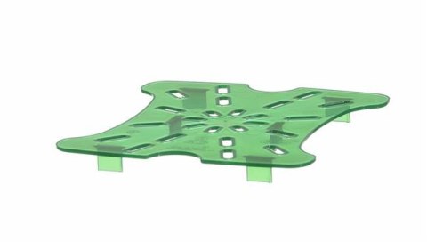 Ociekacz do pojemnika CamSquares Fresh Pro, Cambro, do pojemników 1,9l i 3,8l, zielony, 159x152x(H)16mm