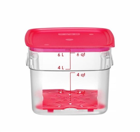 Pojemnik na żywność CamSquares Fresh Pro, Cambro, 5,7L, transparentny, 229x229x(H)180mm