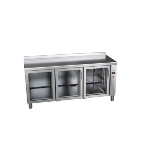 STOŁY CHŁODNICZE ZE SZKLANYMI DRZWIAMI 700 MM GN 1/1 BEZ AGREGATU