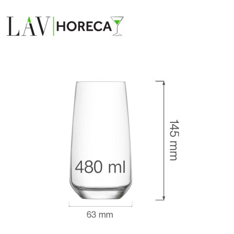 Szklanka wysoka Lyon 480 ml, LAV (dawniej LV-LAL376Z) LAV Szklanka wysoka Lyon 480 ml, LAV (dawniej LV-LAL376Z) LAV