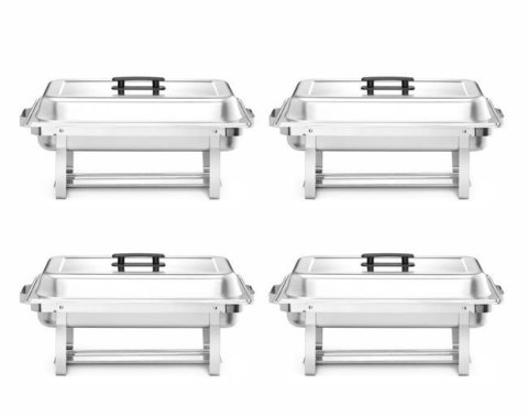 Podgrzewacz na pastę - zestaw 4 szt., HENDI, GN 1/1, 7,5L, 600x355x(H)305mm