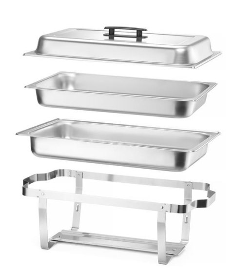 Podgrzewacz na pastę - zestaw 4 szt., HENDI, GN 1/1, 7,5L, 600x355x(H)305mm