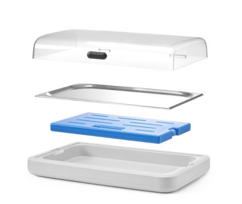 Witrynka chłodząca UNIQ, HENDI, designed by Robert Bronwasser, GN 1/1, biały, 593x389x(H)147mm, Prostokątny