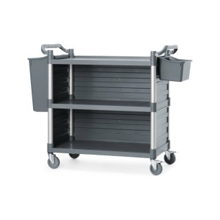 Wózek serwisowy z panelami bocznymi, 3-półkowy, 1010x500x(h)960mm Amerbox