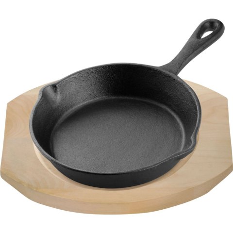 Patelnia żeliwna z podstawą drewnianą, Ø 150 mm Stalgast