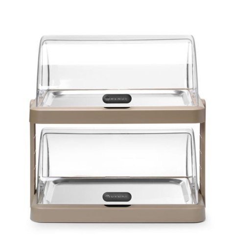 Podwójna witrynka chłodząca roll-top Duo UNIQ, HENDI, designed by Robert Bronwasser, beżowy, 480x355x(H)480mm, Prostokątny