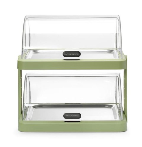 Podwójna witrynka chłodząca roll-top Duo UNIQ, HENDI, designed by Robert Bronwasser, zielony, 480x355x(H)480mm, Prostokątny