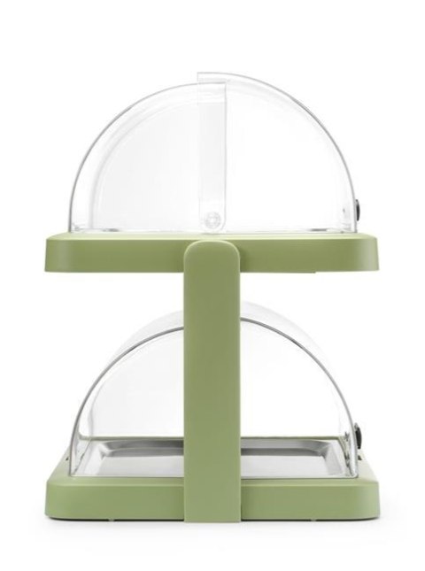 Podwójna witrynka chłodząca roll-top Duo UNIQ, HENDI, designed by Robert Bronwasser, zielony, 480x355x(H)480mm, Prostokątny