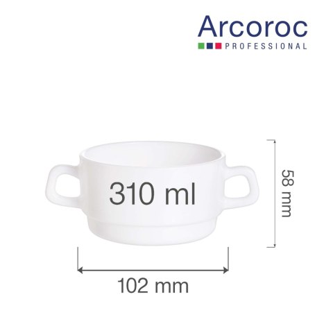 Bulionówka Restaurant 310 ml, 102 mm, h - 58 mm Arcoroc
