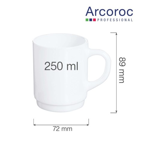 Kubek Restaurant 250 ml, 72 mm, h - 89 mm Arcoroc
