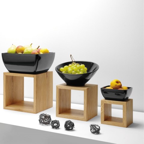 Miska kwadratowa z melaminy, grafitowa, 190x190x(h)90mm Fine Dine