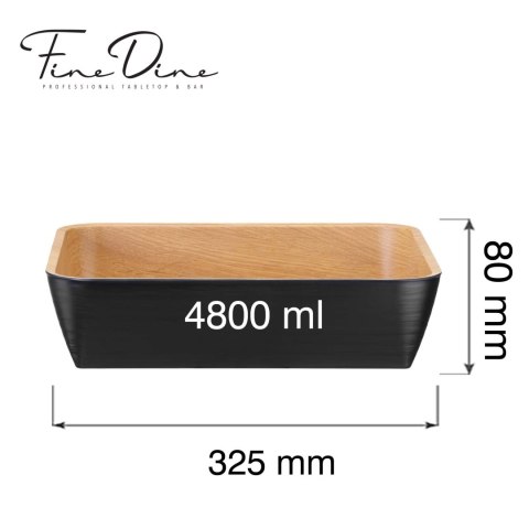 Misa bufetowa Panama Black 4.8l, GN 1/2, 325x265x(h)80mm Fine Dine