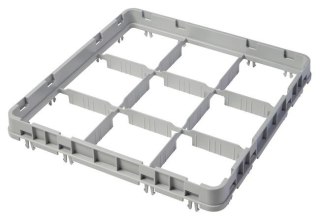 Nadstawka do koszy CAMBRO HALF DROP 500×500 mm szara, model E2 16 przegródek